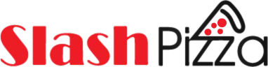 slash pizza logo black